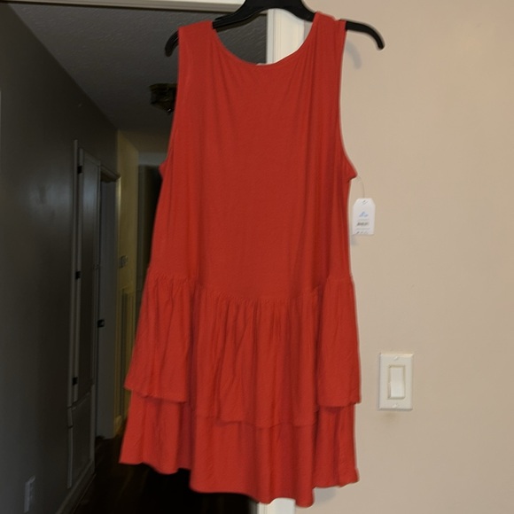 Time and Tru Women's Ruffle Knit Mini Dress NWT - Picture 2 of 6